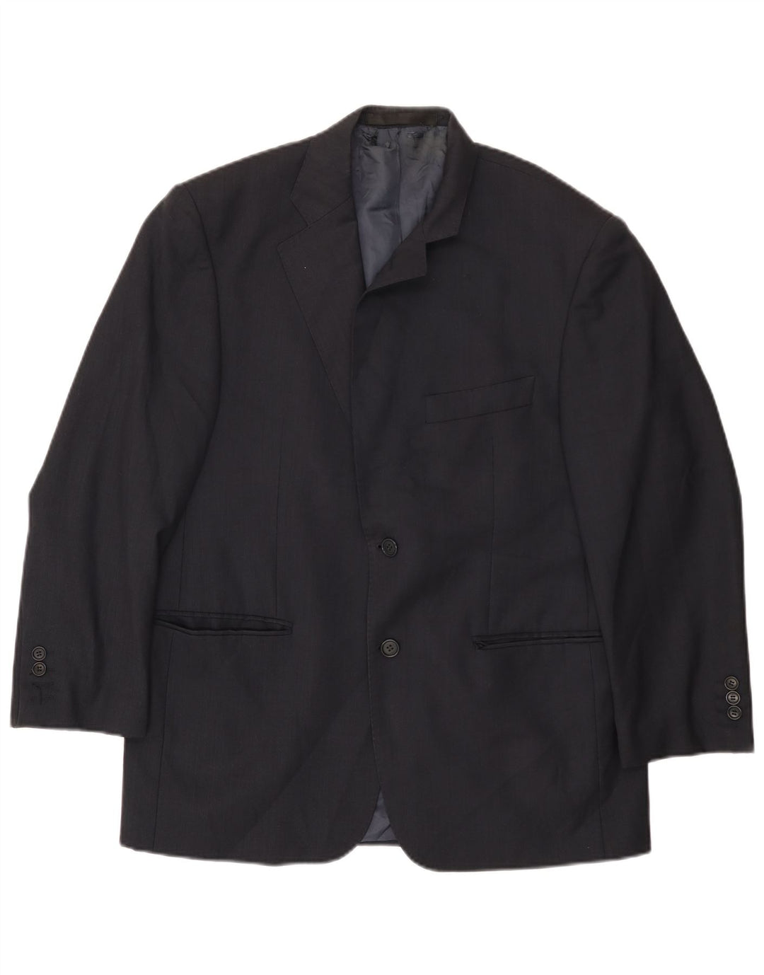 Marks & Spencer Mens 2 Button Blazer Jacket UK 40 Medium Navy Blue