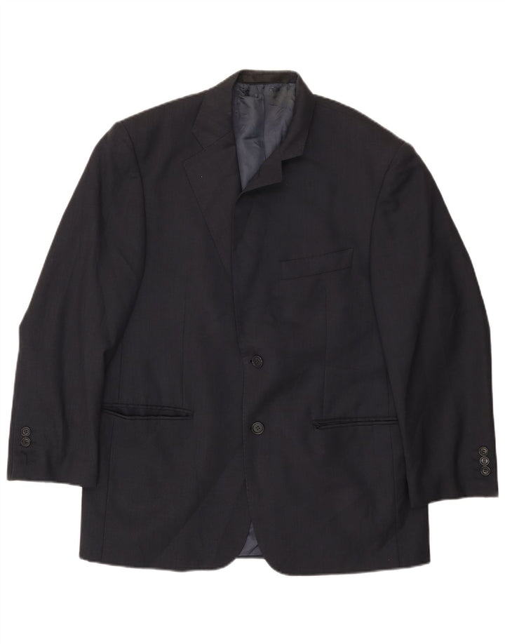 Marks & Spencer Mens 2 Button Blazer Jacket UK 40 Medium Navy Blue