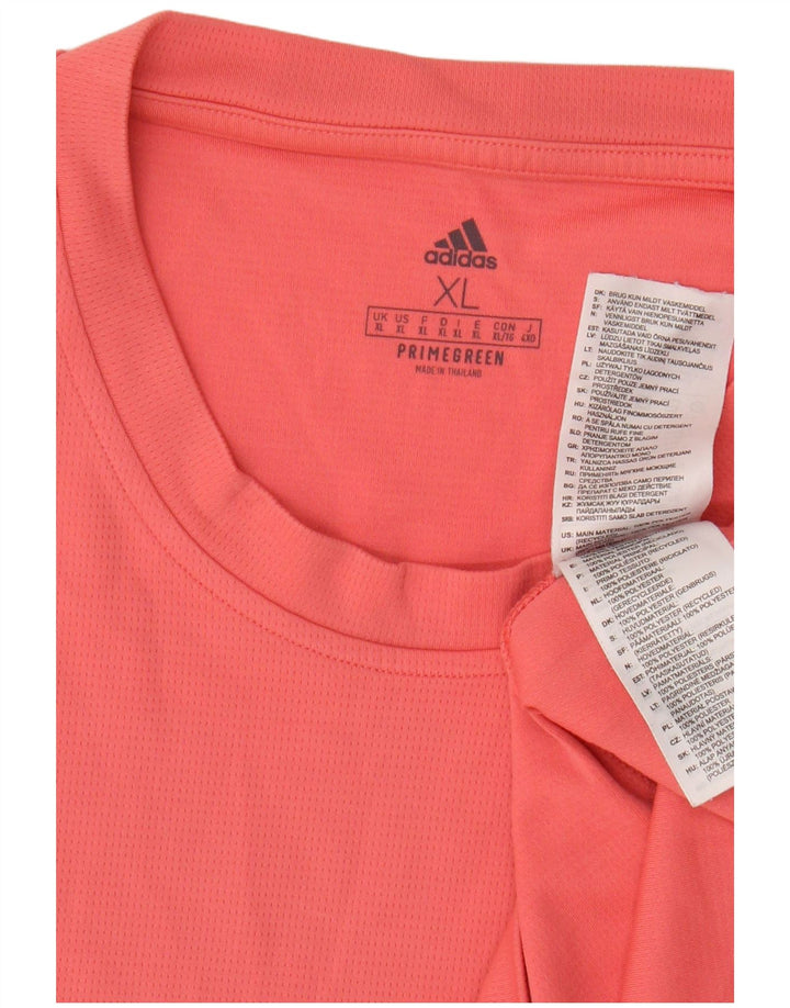 ADIDAS Mens Graphic T-Shirt Top XL Red Polyester