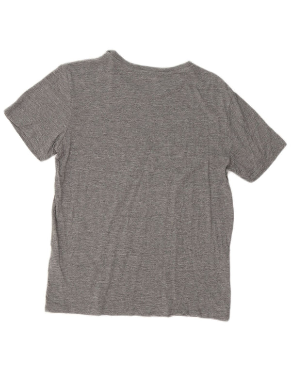 Jack & Jones Mens Graphic T-Shirt Top Medium Grey Flecked Cotton