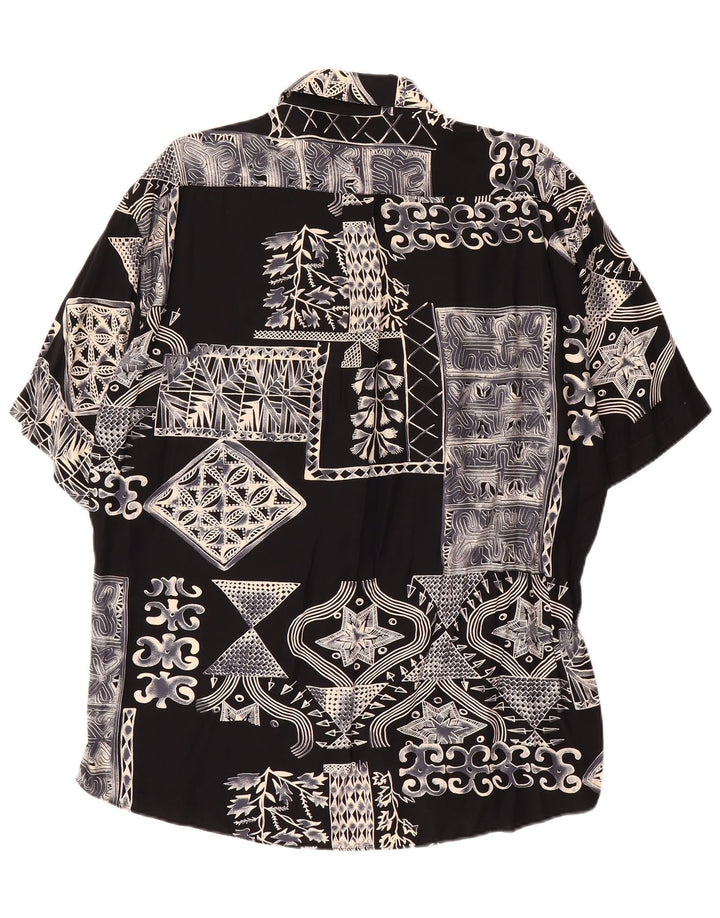 Tipo' S Mens Short Sleeve Shirt Large Black Geometric
