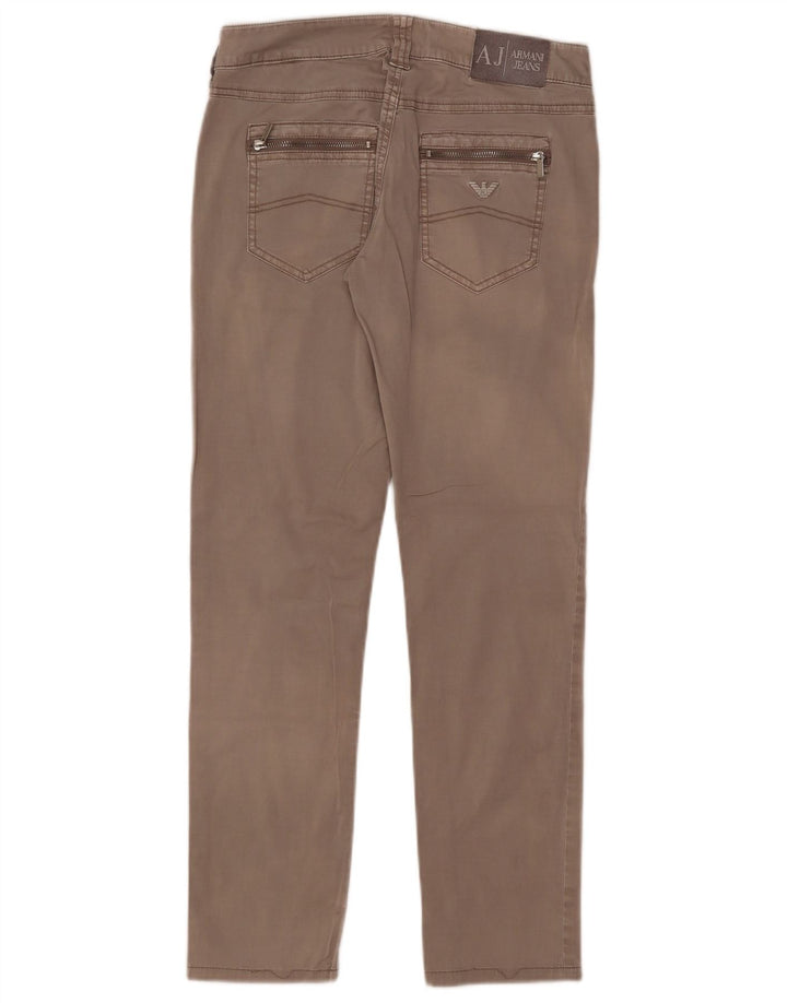 Armani Womens Slim Casual Trousers W27 L28 Grey