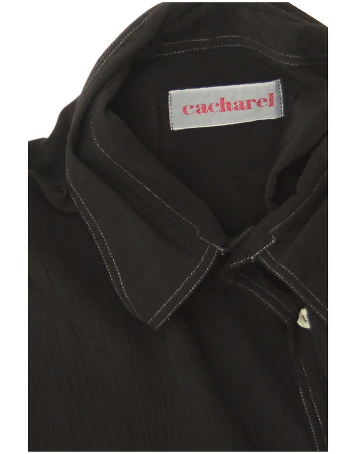 Cacharel Mens Tall Short Sleeve Shirt XL Black