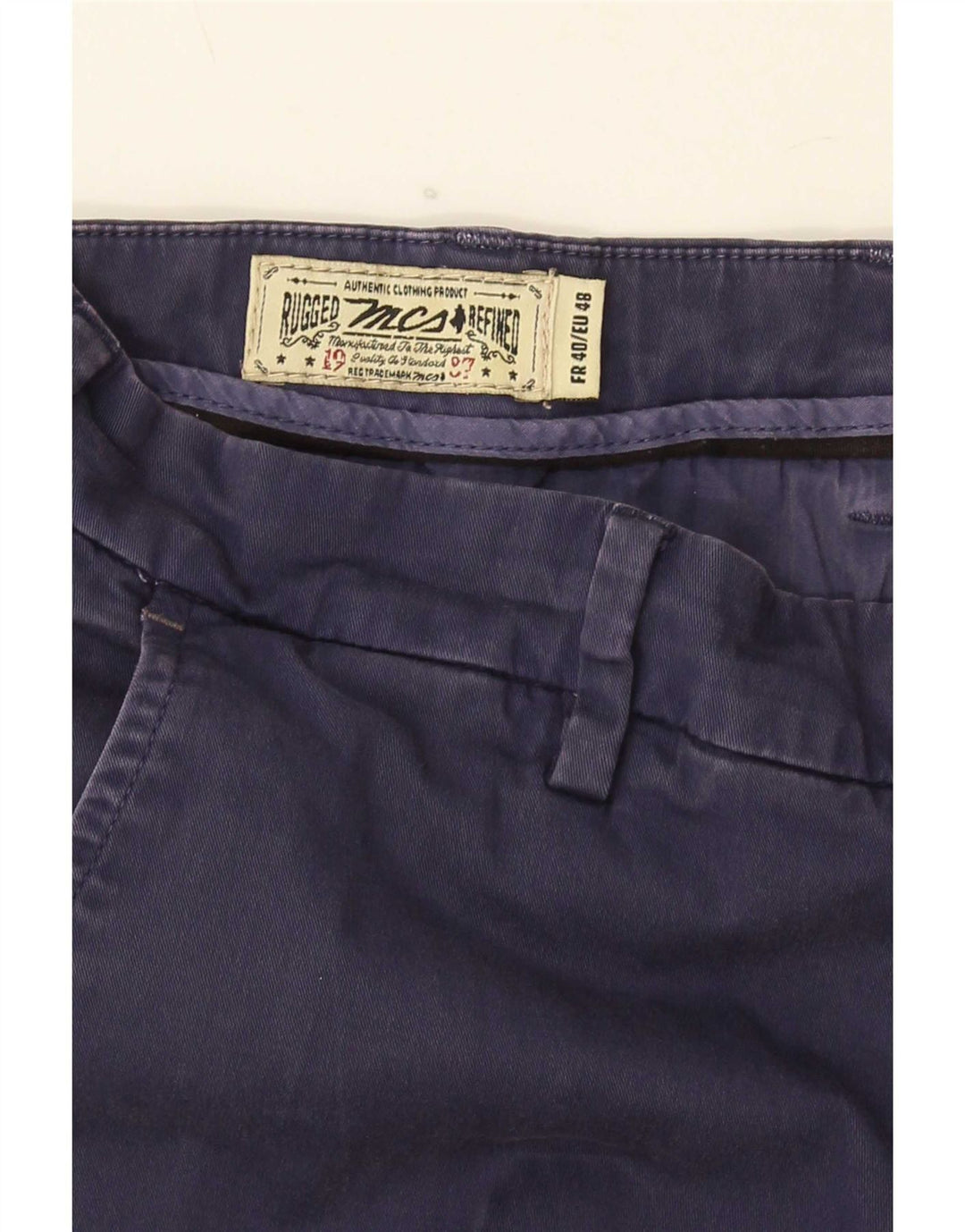 Marlboro Classics Mens Chino Trousers EU 48 Medium W32 L34 Navy Blue