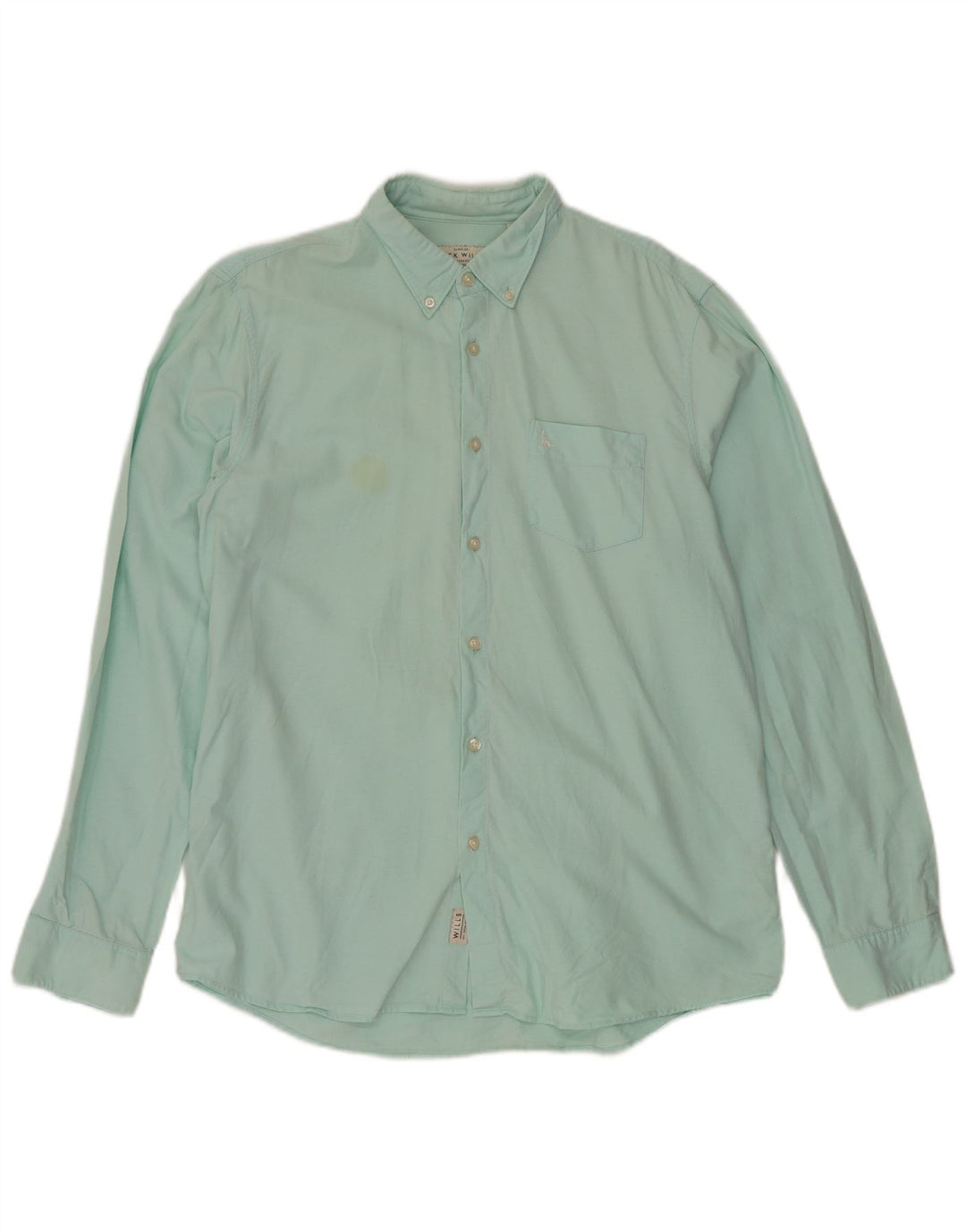 Jack Wills Mens Classic Fit Shirt Large Turquoise Cotton