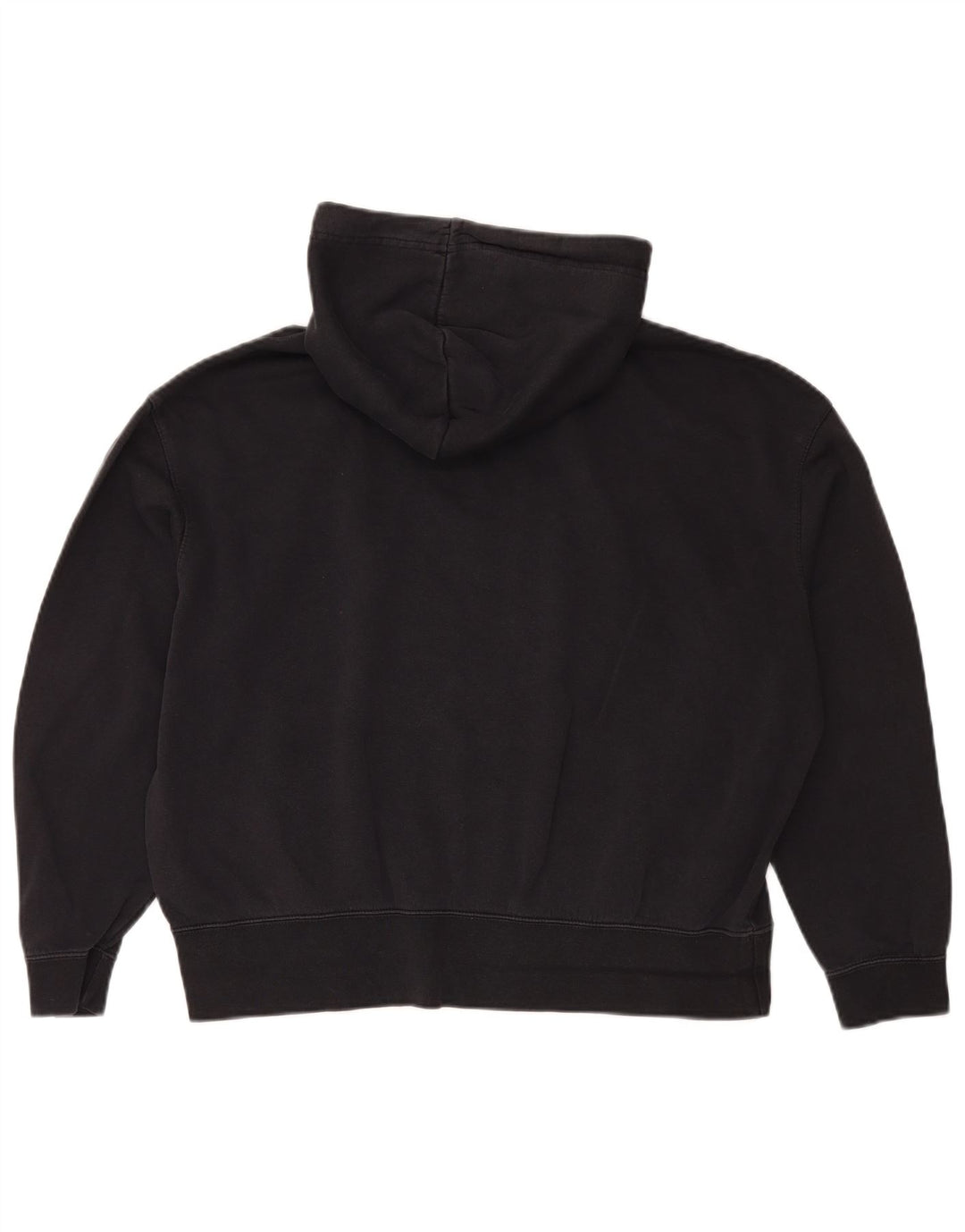 Nike Womens Oversized Hoodie Jumper UK 14 Medium Black Cotton