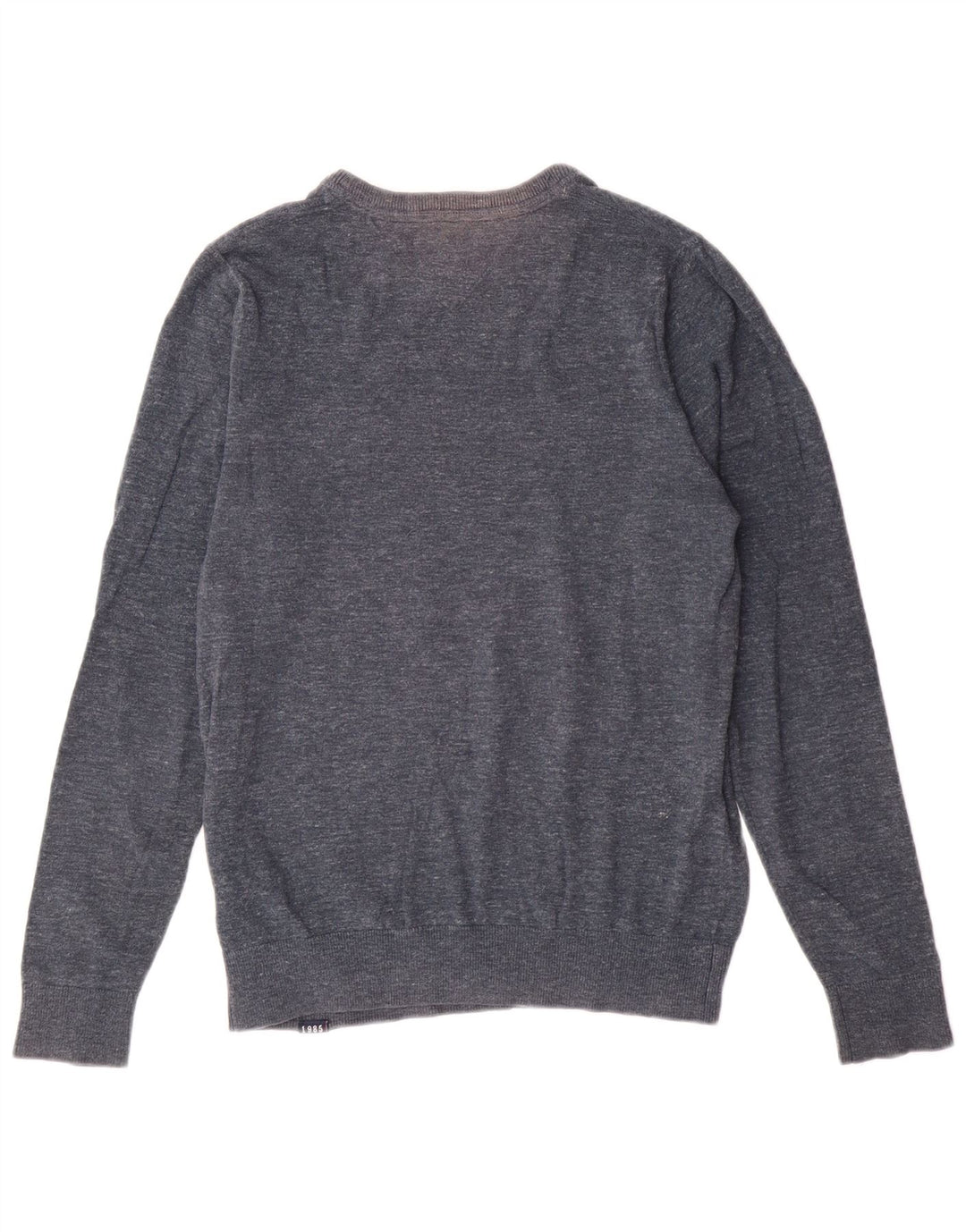 Tommy Hilfiger Mens Crew Neck Jumper Sweater Small Navy Blue Cotton