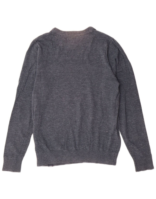 Tommy Hilfiger Mens Crew Neck Jumper Sweater Small Navy Blue Cotton