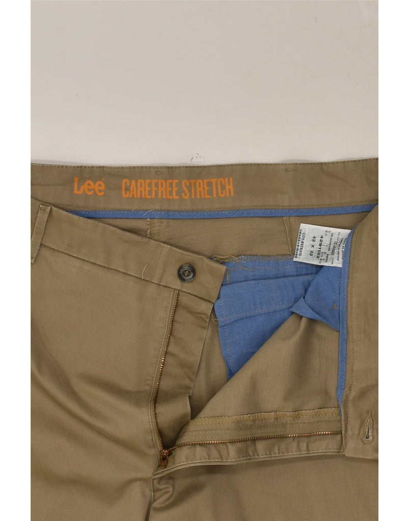 LEE Mens Straight Chino Trousers W42 L32  Brown Cotton | Vintage Lee | Thrift | Second-Hand Lee | Used Clothing | Messina Hembry 