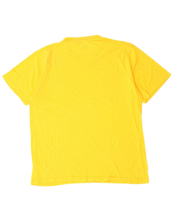 Nike Mens T-Shirt Top UK 47/49 2XL Yellow Cotton