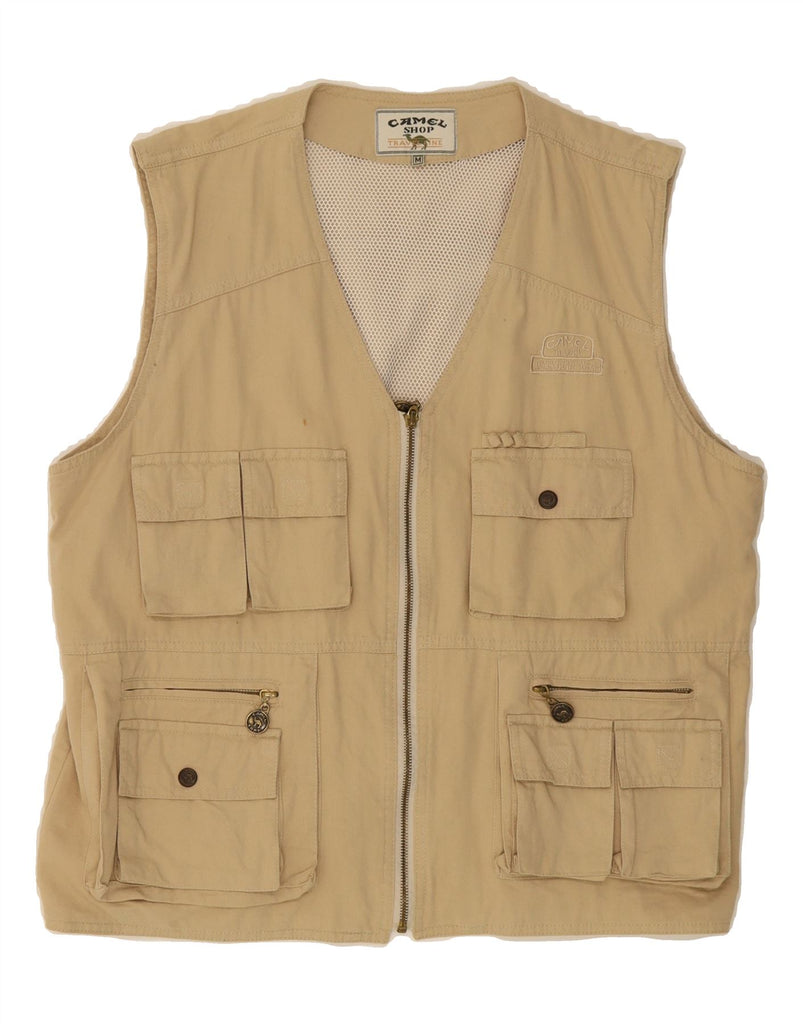 CAMEL Mens Utility Gilet UK 38 Medium Beige Cotton Vintage Camel and Second-Hand Camel from Messina Hembry 