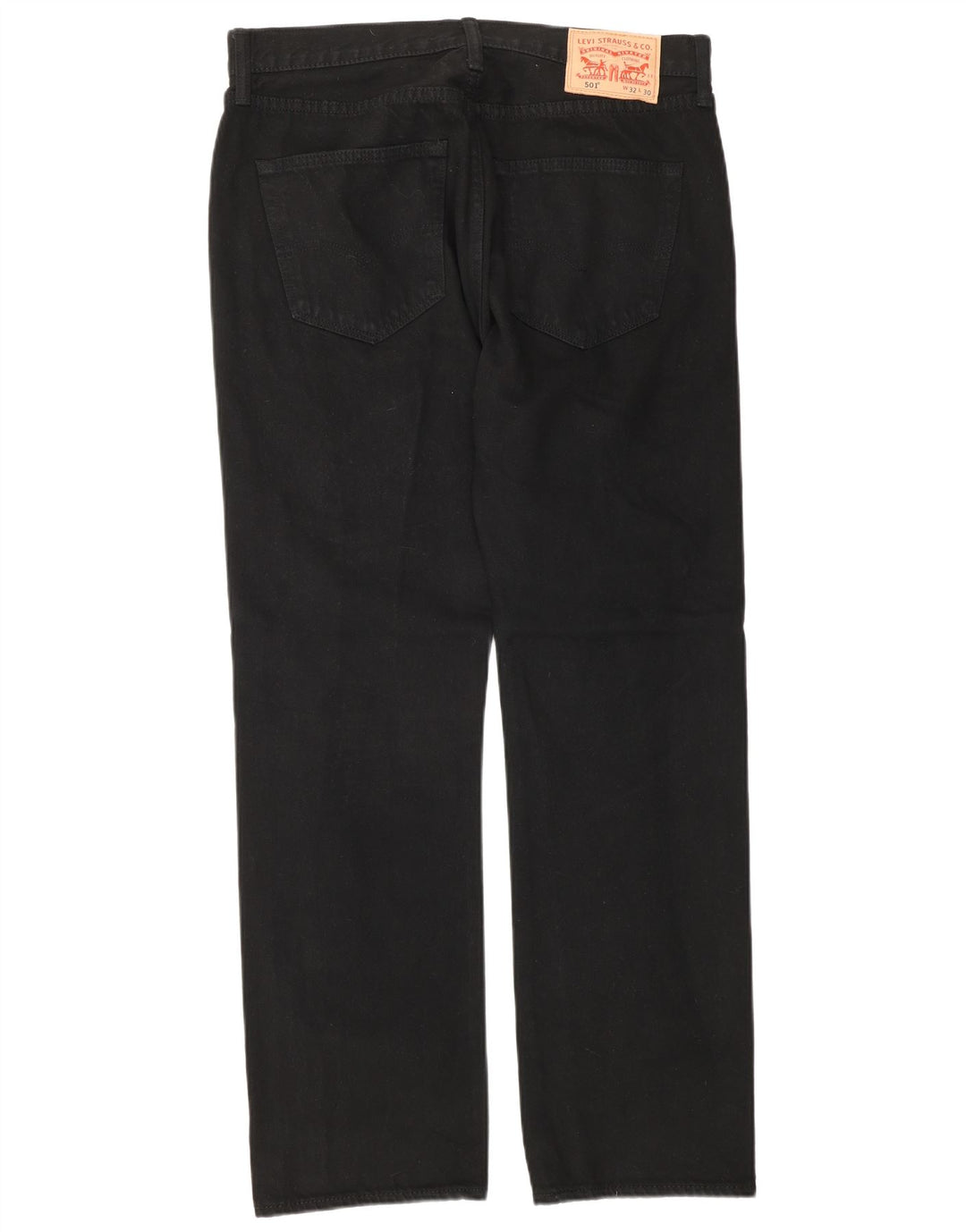 Levi's Mens 501 Straight Jeans W32 L30 Black Cotton