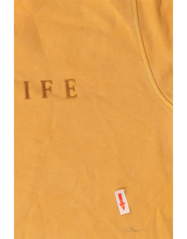 Marks & Spencer Mens Graphic Sweatshirt Jumper Large Yellow Cotton