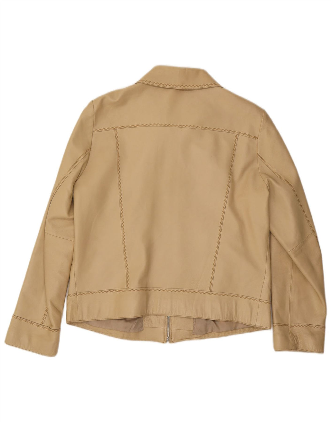 Conbipel Womens Leather Jacket IT 48 XL Beige Leather