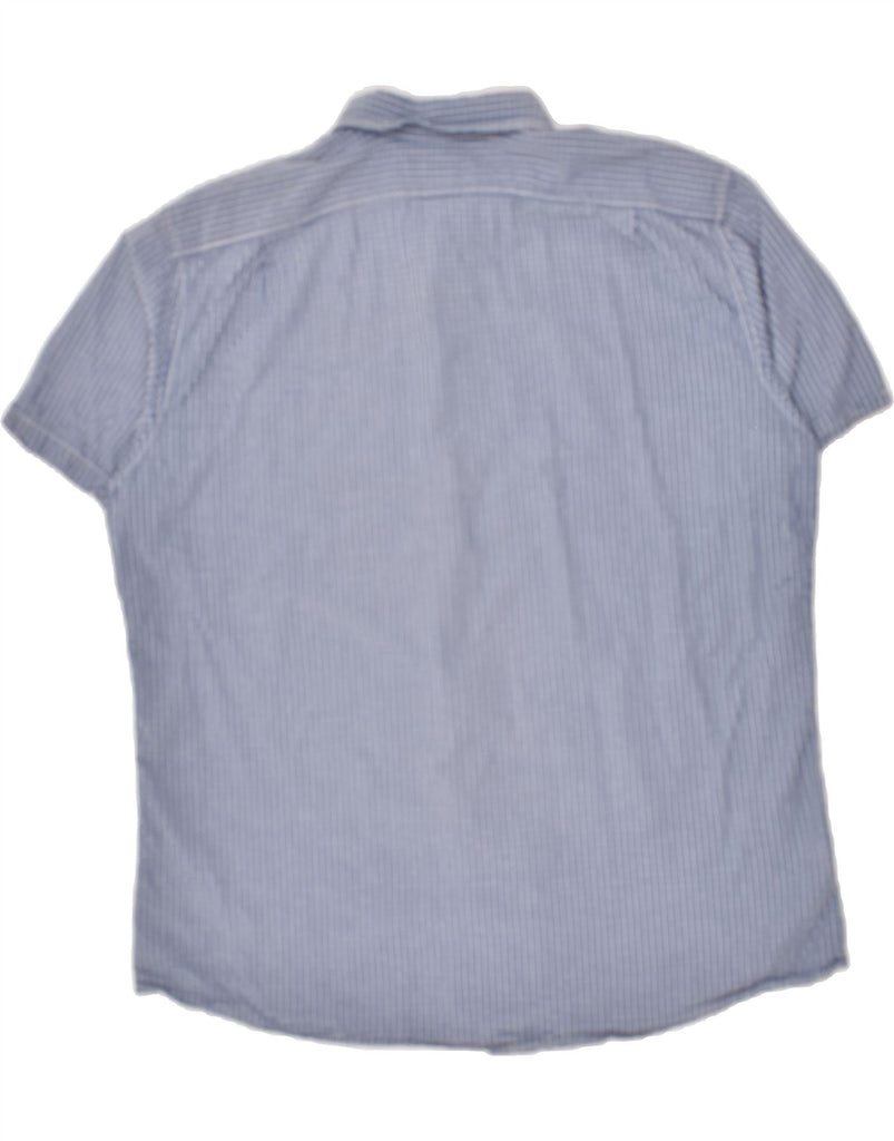 EDDIE BAUER Mens Classic Fit Short Sleeve Shirt XL Blue Check Cotton | Vintage Eddie Bauer | Thrift | Second-Hand Eddie Bauer | Used Clothing | Messina Hembry 