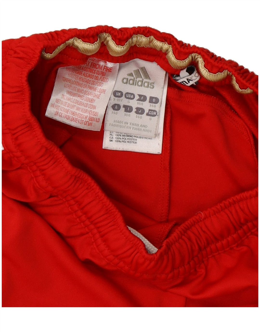 ADIDAS Boys Liverpool Sport Shorts 9-10 Years  Red Polyester Vintage Adidas and Second-Hand Adidas from Messina Hembry 