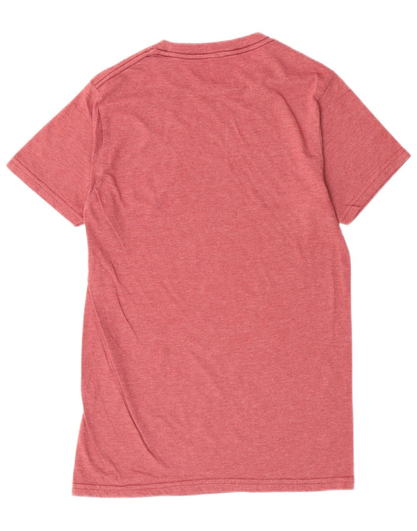 Billabong Boys Graphic T-Shirt Top 10-11 Years Small Burgundy Cotton