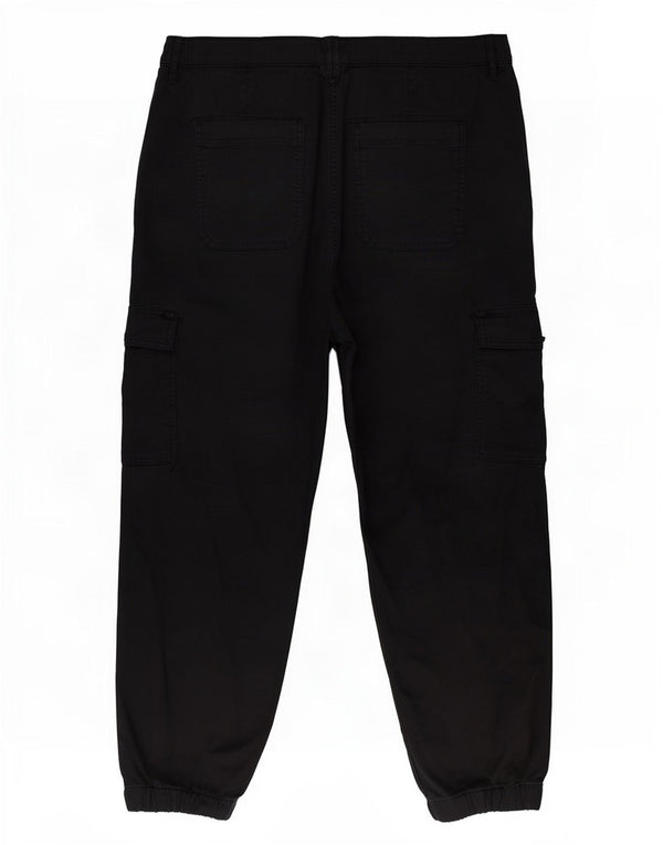 Marks & Spencer Womens High Waist Cargo Trousers UK 22 3XL W40 L27 Black