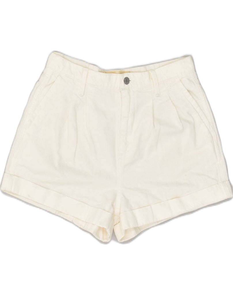 GAP Womens High Waist Chino Shorts W29 Medium  White Cotton | Vintage Gap | Thrift | Second-Hand Gap | Used Clothing | Messina Hembry 