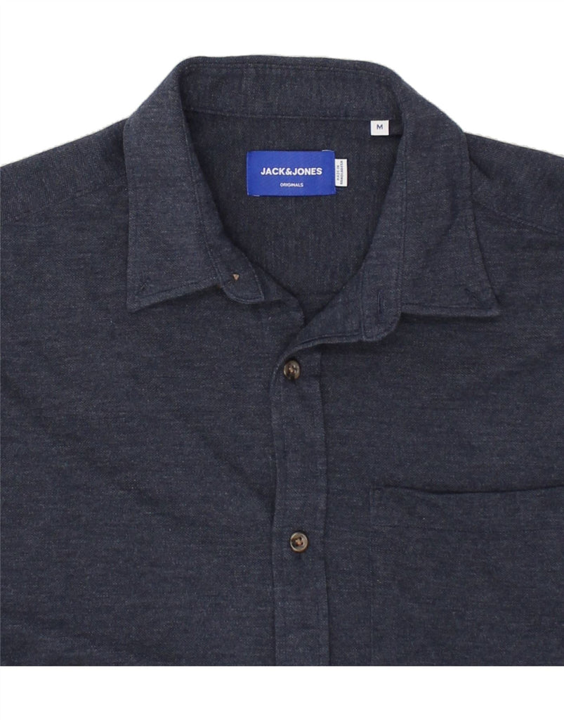 JACK & JONES Mens Shirt Medium Navy Blue Cotton | Vintage Jack & Jones | Thrift | Second-Hand Jack & Jones | Used Clothing | Messina Hembry 