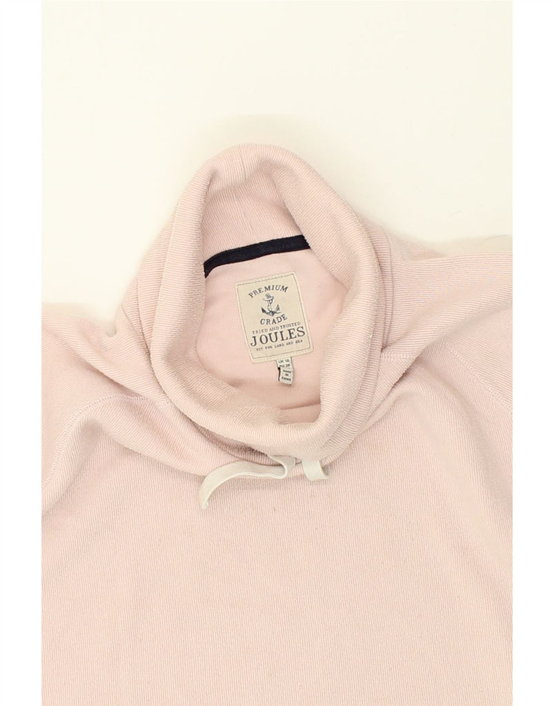 JOULES Womens Roll Neck Sweatshirt Jumper UK 10 Small Pink Cotton | Vintage Joules | Thrift | Second-Hand Joules | Used Clothing | Messina Hembry 