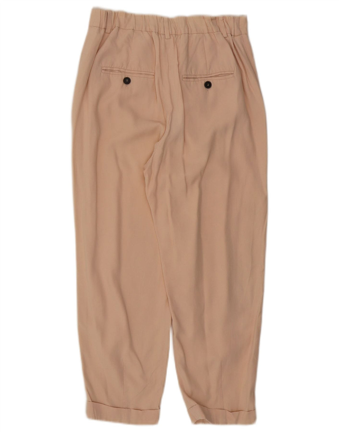 Zara Womens Pegged Capri Trousers Small W26 L22 Beige
