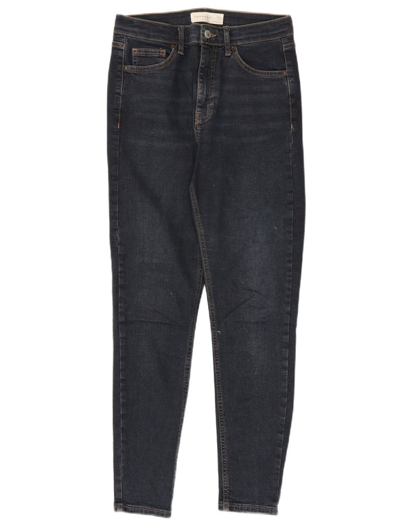 Topshop Womens Jamie Skinny Jeans W28 L28 Navy Blue Cotton