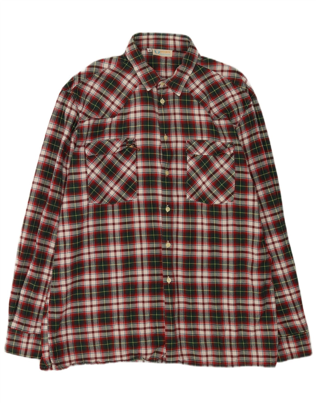 Univers Mens Flannel Shirt Size 45 XL Multicoloured
