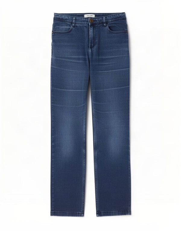 Marks & Spencer Womens Straight Jeans UK 12 Medium W30 L29 Navy Blue