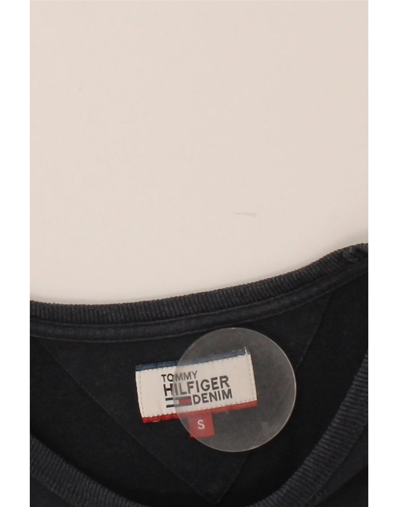 TOMMY HILFIGER Mens Graphic T-Shirt Top Small Navy Blue Cotton Vintage Tommy Hilfiger and Second-Hand Tommy Hilfiger from Messina Hembry 
