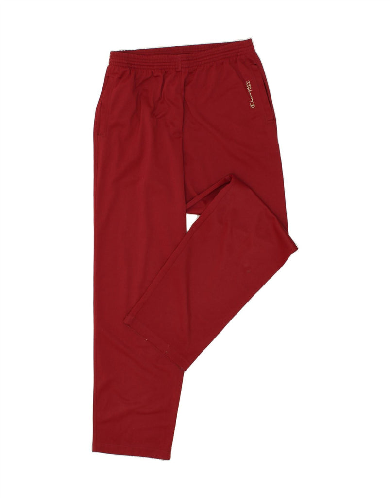 CHAMPION Mens Tracksuit Trousers Medium Red Polyester | Vintage Champion | Thrift | Second-Hand Champion | Used Clothing | Messina Hembry 