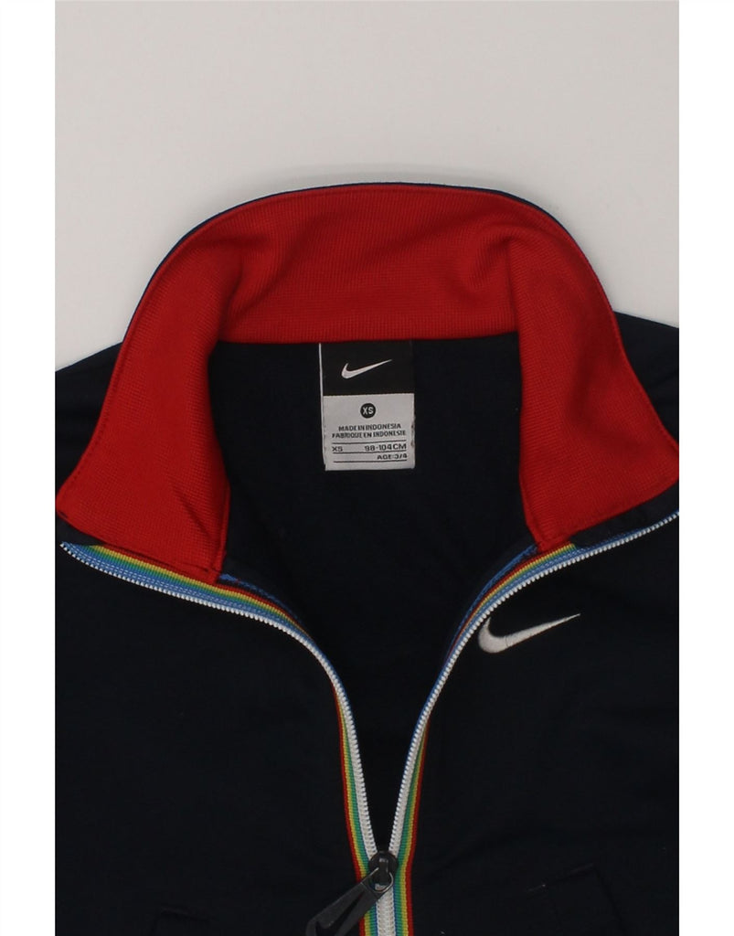 NIKE Boys Graphic Tracksuit Top Jacket 3-4 Years XS Navy Blue | Vintage Nike | Thrift | Second-Hand Nike | Used Clothing | Messina Hembry 