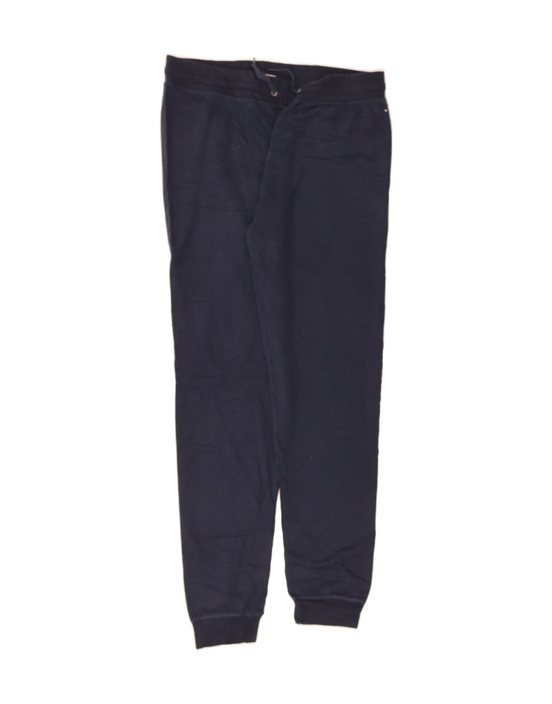 TOMMY HILFIGER Womens Tracksuit Trousers Joggers UK 14 Medium Navy Blue Vintage Tommy Hilfiger and Second-Hand Tommy Hilfiger from Messina Hembry 