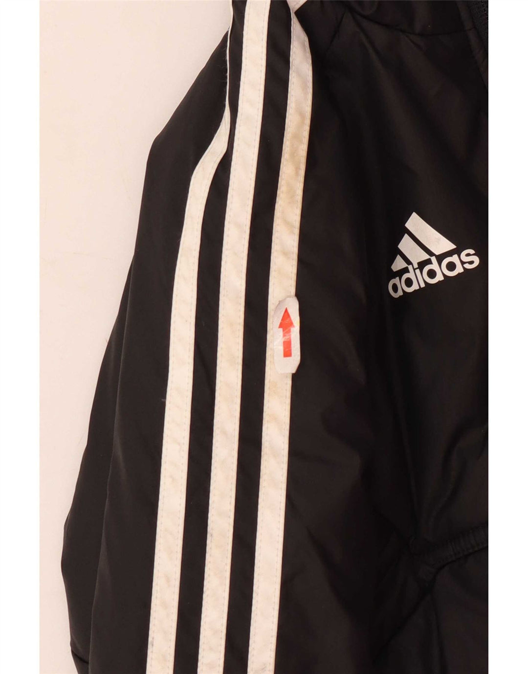 Adidas Boys Graphic Hooded Padded Jacket 9-10 Years Black Polyester