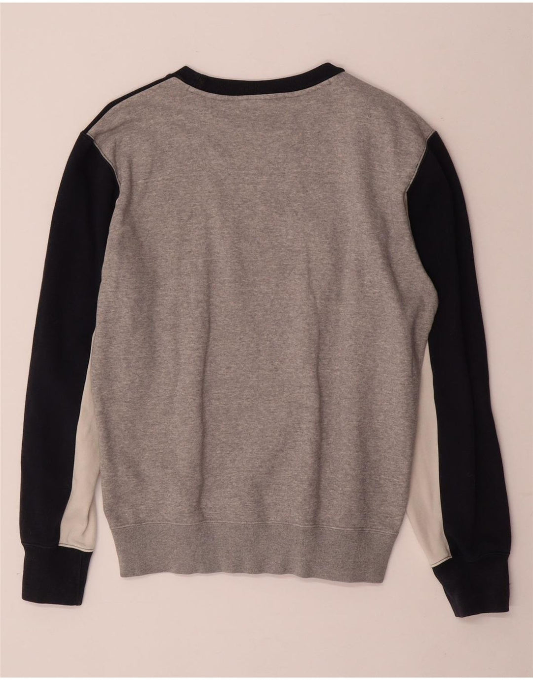 CHAMPION Mens Sweatshirt Jumper Medium Grey Colourblock Cotton