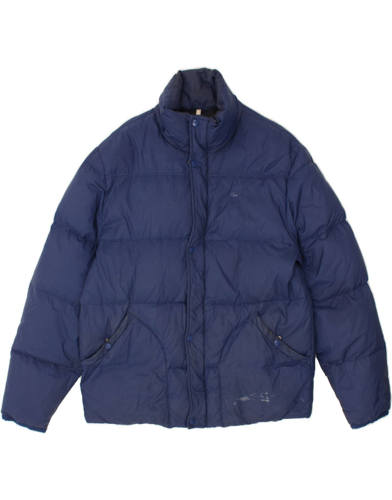 LACOSTE Mens Padded Jacket IT 54 2XL Navy Blue Polyamide | Vintage Lacoste | Thrift | Second-Hand Lacoste | Used Clothing | Messina Hembry 