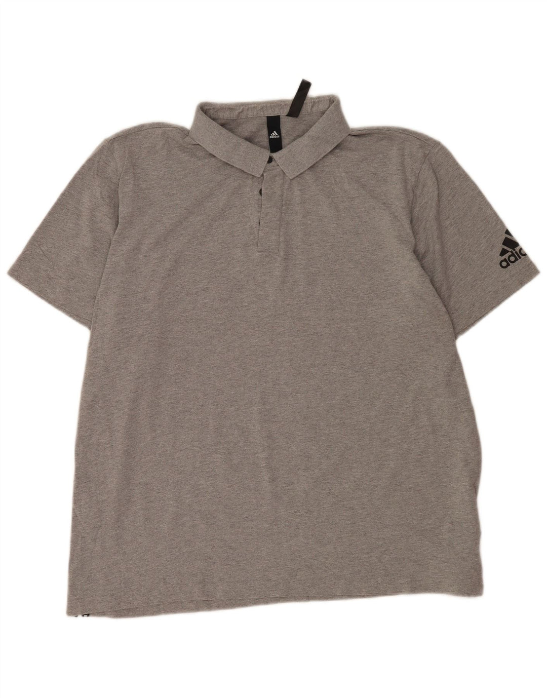 Adidas Mens Polo Shirt 2XL Grey Cotton