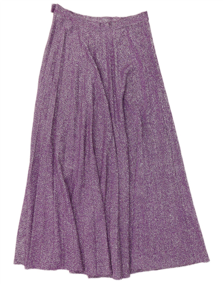 Vintage Womens Maxi Skirt W30 Medium Purple Flecked