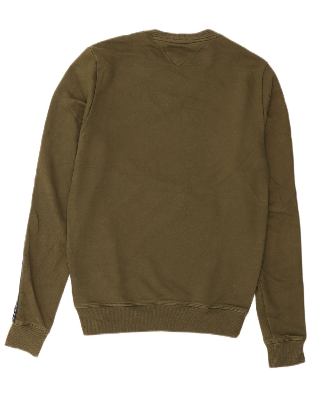 Tommy Hilfiger Mens Graphic Sweatshirt Jumper Small Khaki Cotton