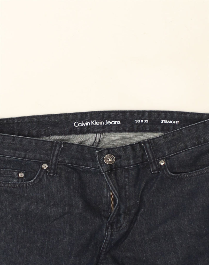 CALVIN KLEIN Womens Straight Jeans W30 L32 Navy Blue Cotton | Vintage Calvin Klein | Thrift | Second-Hand Calvin Klein | Used Clothing | Messina Hembry 