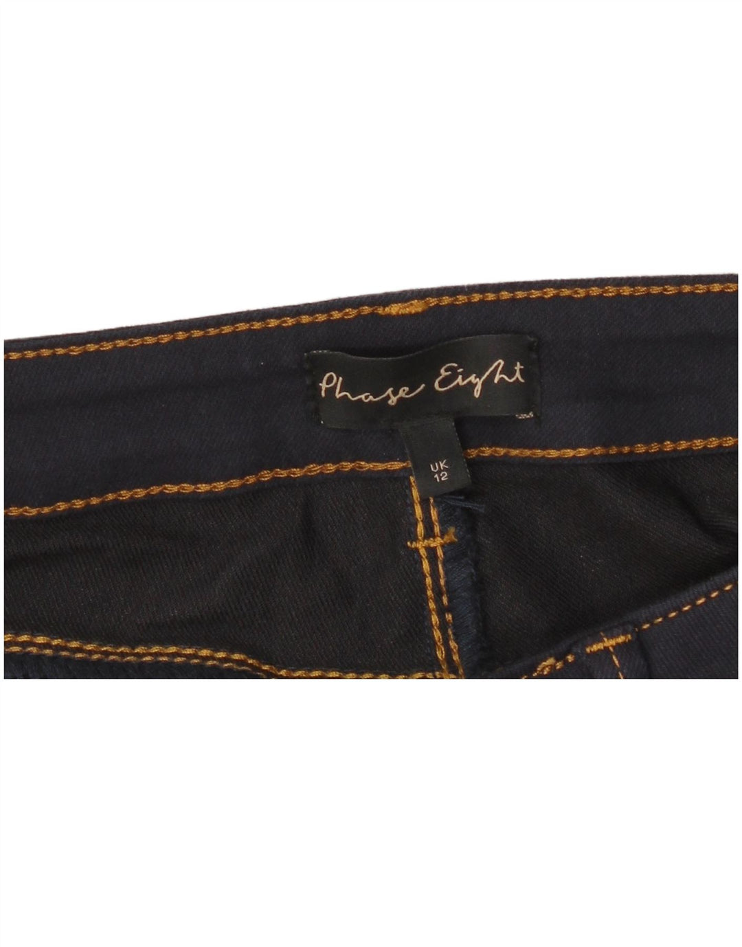 PHASE EIGHT Womens Slim Jeans UK 12 Medium W28 L27 Navy Blue Cotton