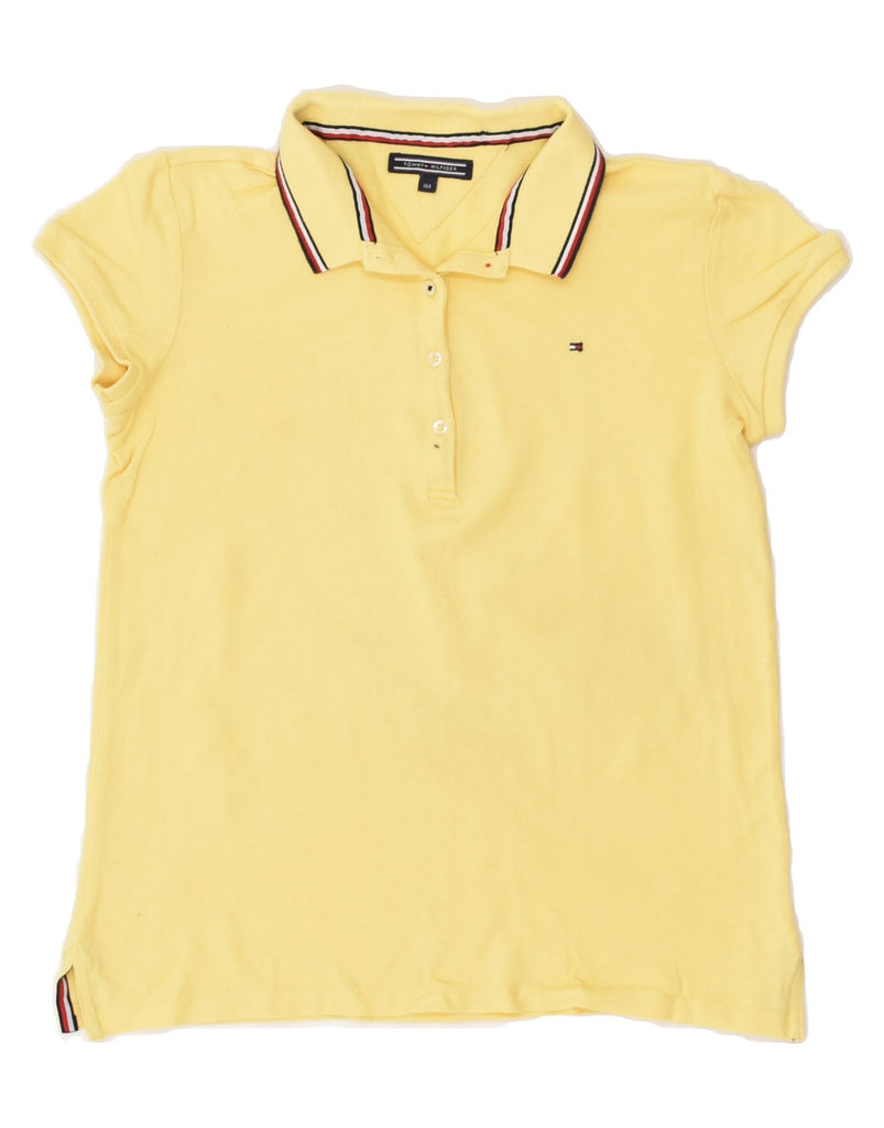 TOMMY HILFIGER Girls Polo Shirt 13-14 Years Yellow | Vintage Tommy Hilfiger | Thrift | Second-Hand Tommy Hilfiger | Used Clothing | Messina Hembry 