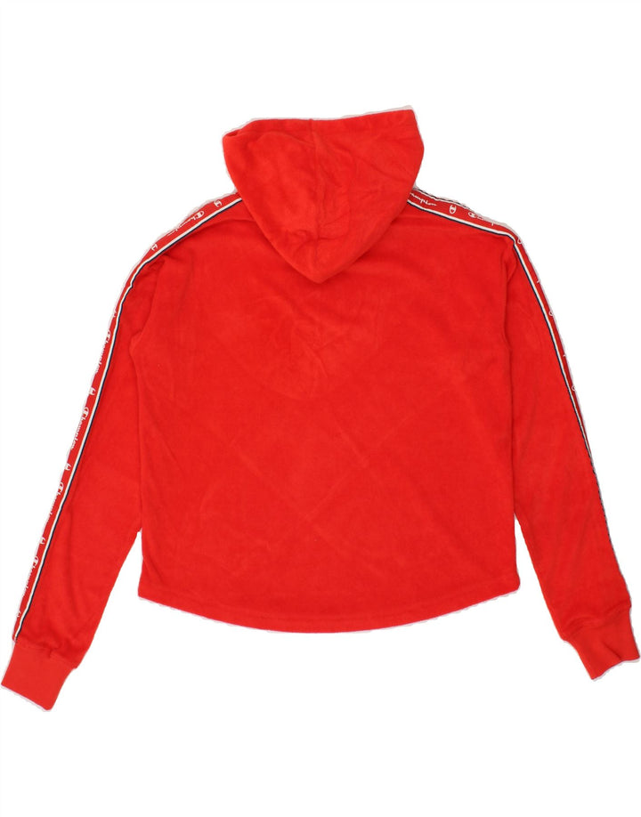 CHAMPION Womens Oversized Graphic Hoodie Jumper UK 10 Small Red Vintage Champion and Second-Hand Champion from Messina Hembry 