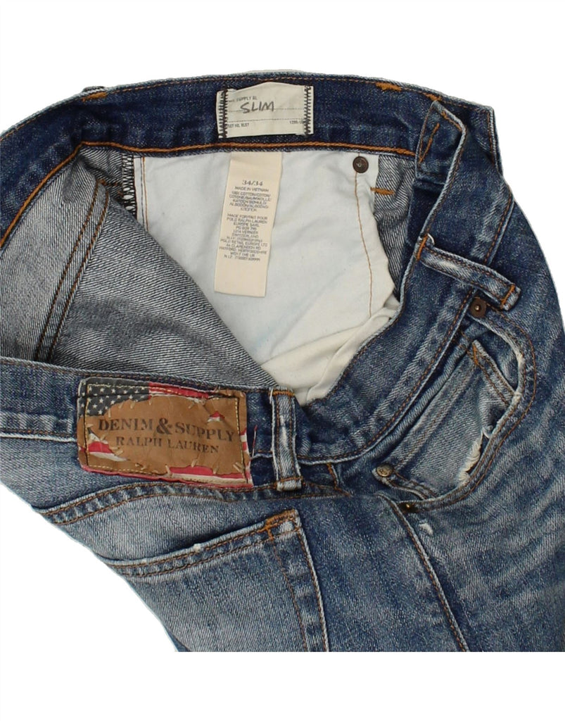 RALPH LAUREN Mens Slim Jeans W34 L30 Blue Cotton Vintage Ralph Lauren and Second-Hand Ralph Lauren from Messina Hembry 