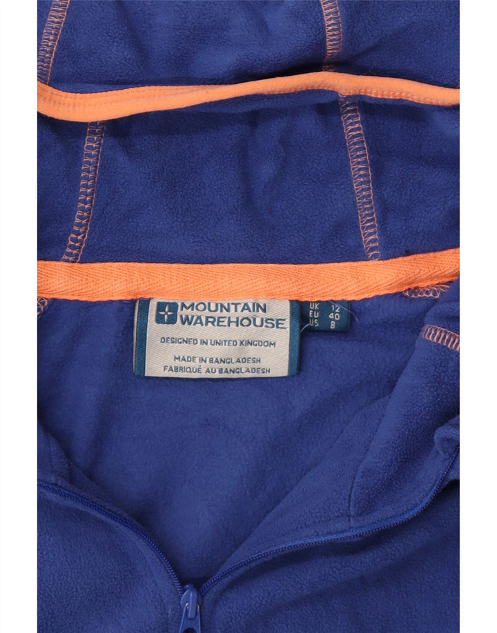 MOUNTAIN WAREHOUSE Womens Hooded Fleece Jacket UK 12 Medium  Blue Vintage Mountain Warehouse and Second-Hand Mountain Warehouse from Messina Hembry 