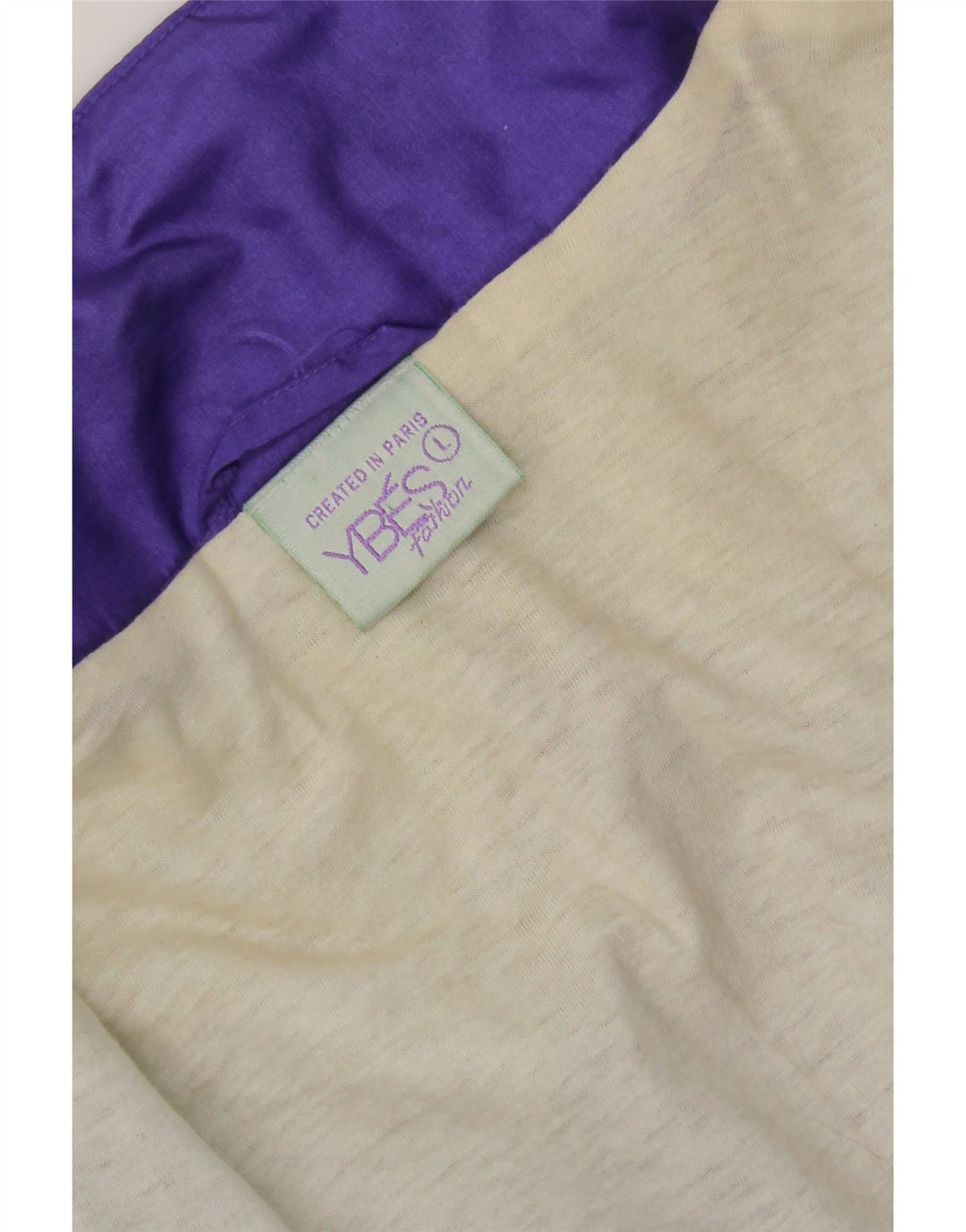 Vintage Mens Tracksuit Top Jacket Large Purple Colourblock Nylon