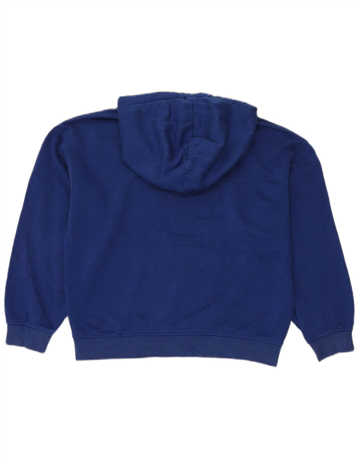 Zara Womens Oversized Hoodie Jumper UK 14 Medium Blue Cotton