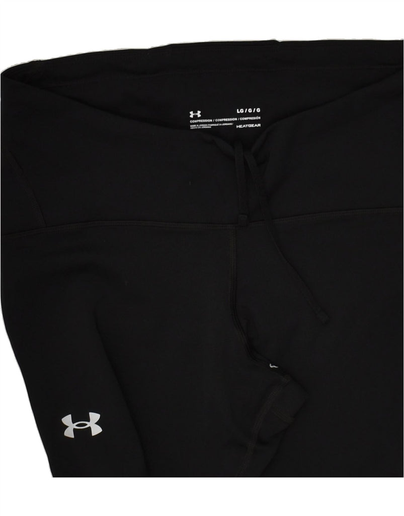 UNDER ARMOUR Womens Tracksuit Trousers Large Black Polyester | Vintage Under Armour | Thrift | Second-Hand Under Armour | Used Clothing | Messina Hembry 
