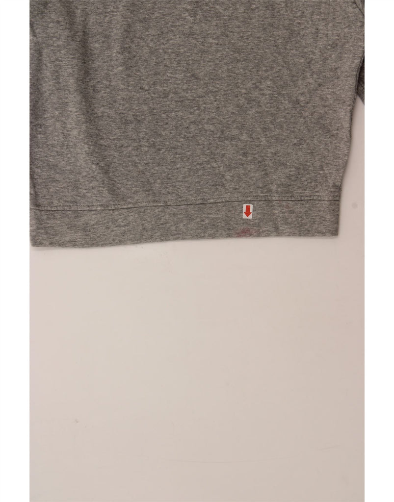 ADIDAS Girls Graphic Hoodie Jumper 10-11 Years Medium Grey Cotton Vintage Adidas and Second-Hand Adidas from Messina Hembry 