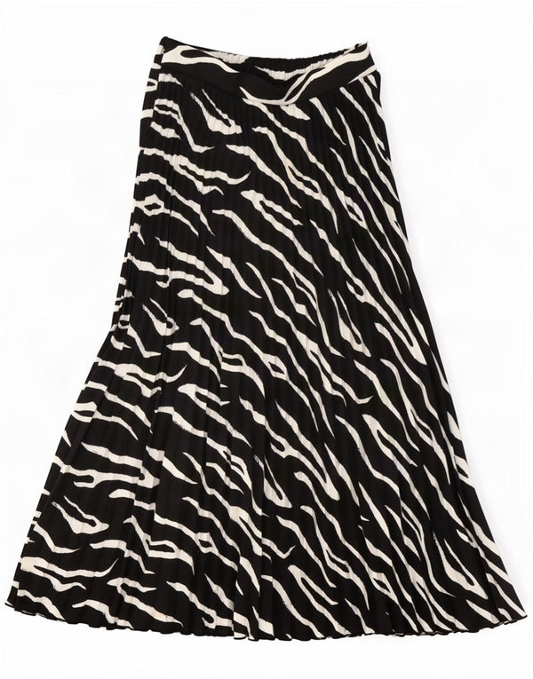 Marks & Spencer Womens Maxi Skirt UK 6 XS Black Animal Print Polyester